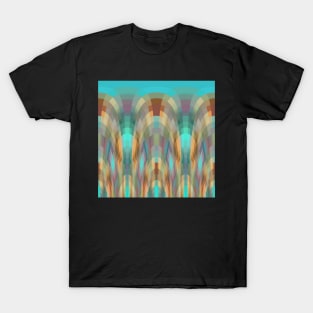 Gold and Teal Arcs T-Shirt